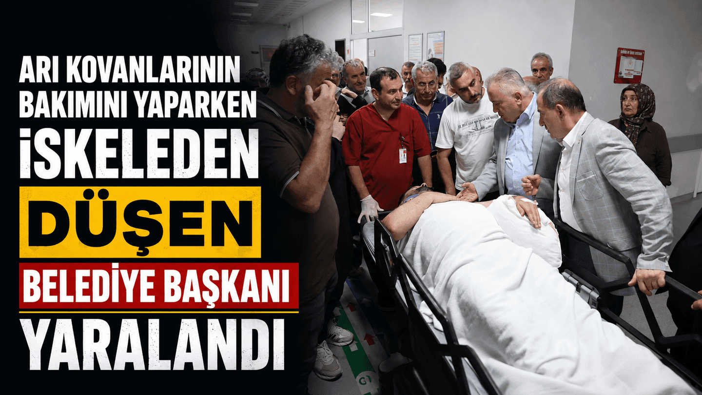 Arı kovanı bakımı yaparken iskeleden düşen Tunca Belediye Başkanı Topçu yaralandı