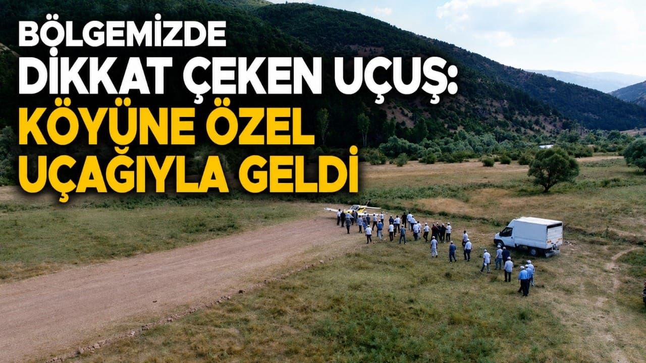 Özel uçağıyla köyüne inen pilot, festival semalarında gösteri uçuşu yaptı
