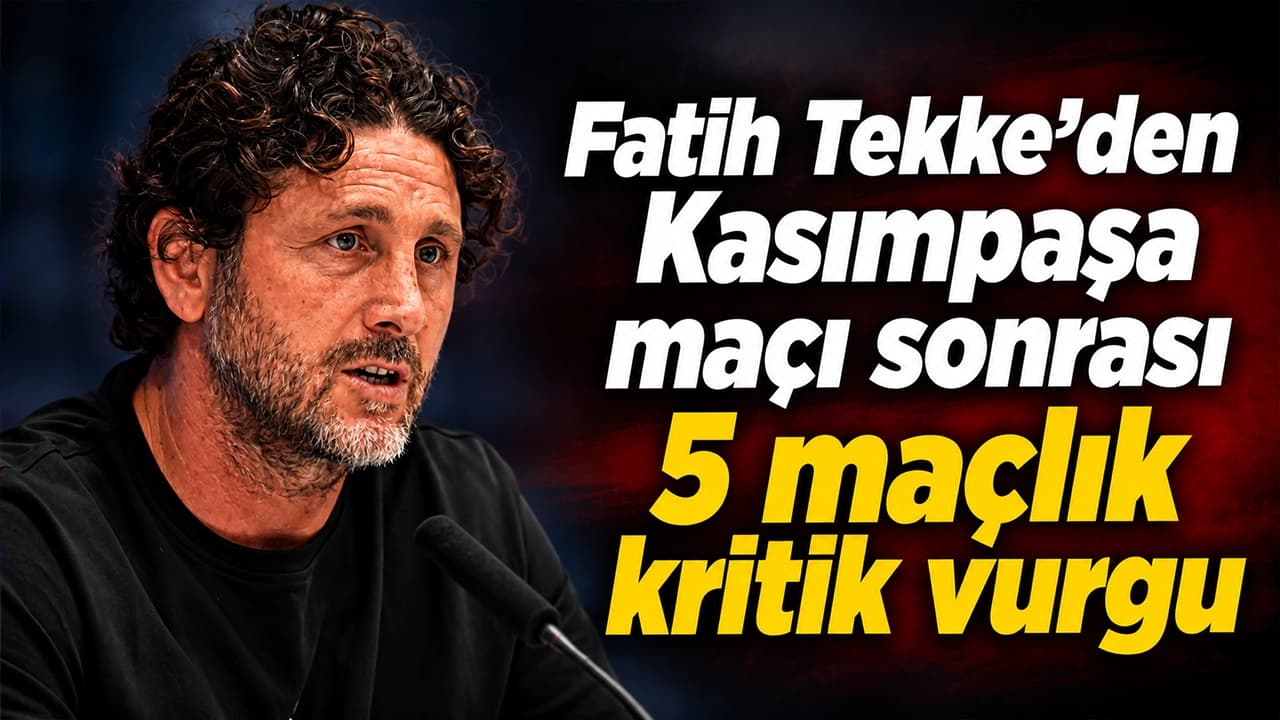 Fatih Tekke: Önümüzdeki beş maç Trabzonspor için belirleyici olacak