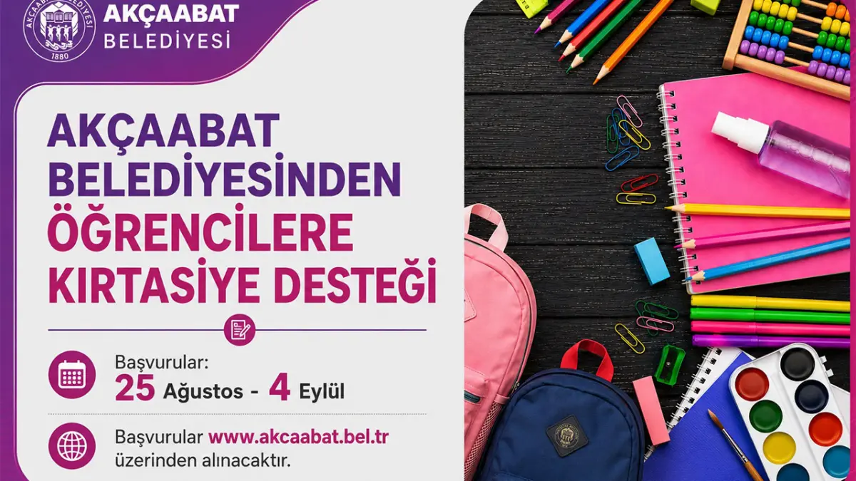 Akçaabat Belediyesi’nden ihtiyacı olan öğrencilere kırtasiye desteği