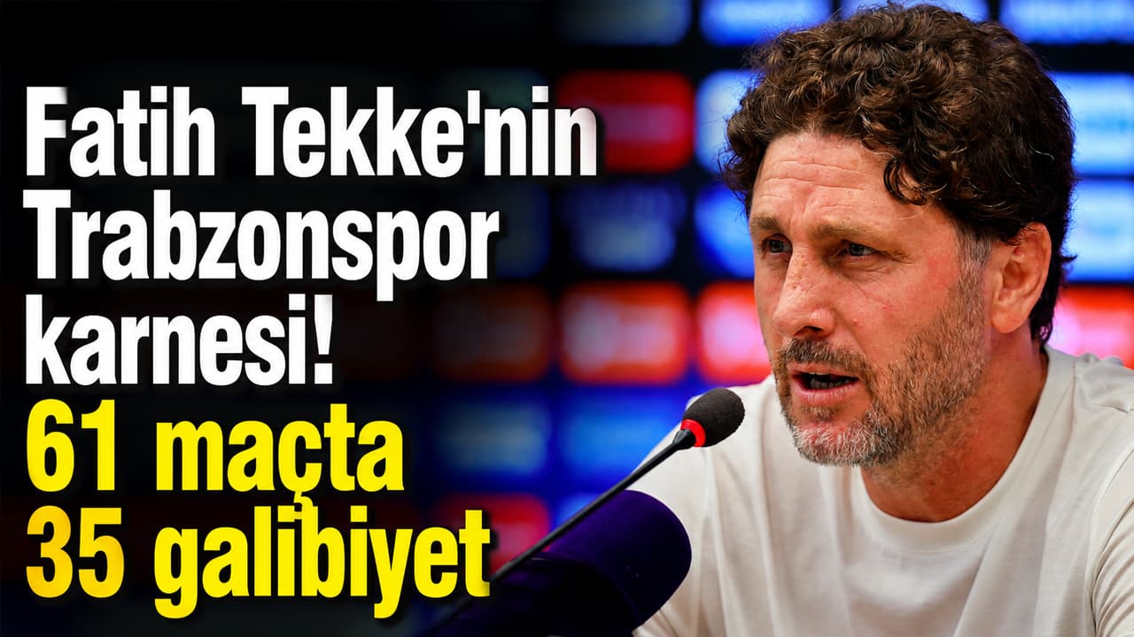 Fatih Tekke dönemi sona erdi: Trabzonspor'da 61 maçta 35 galibiyet