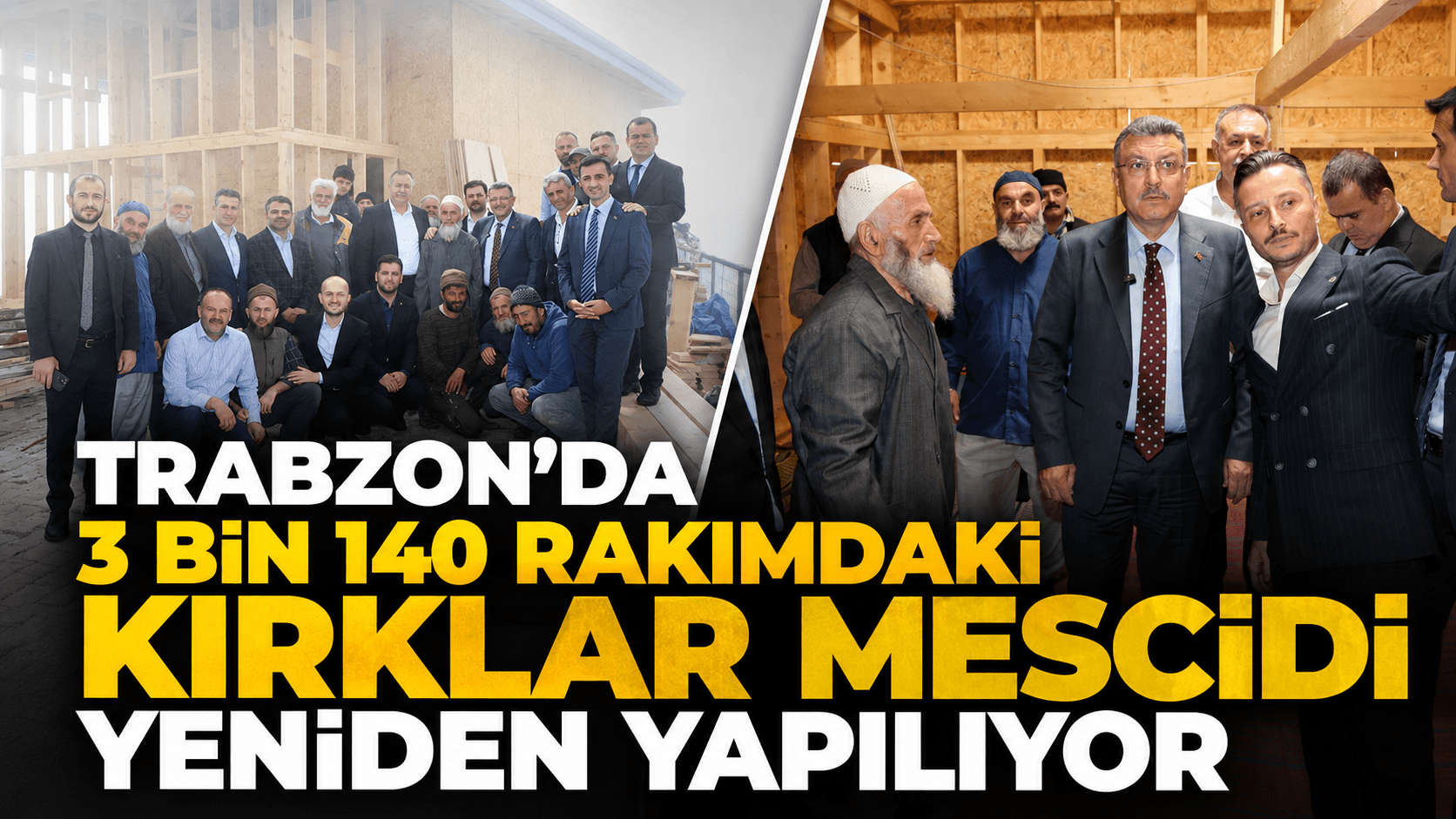 Trabzon'da 3 bin 140 metredeki Kırklar Mescidi ahşap olarak yeniden inşa ediliyor