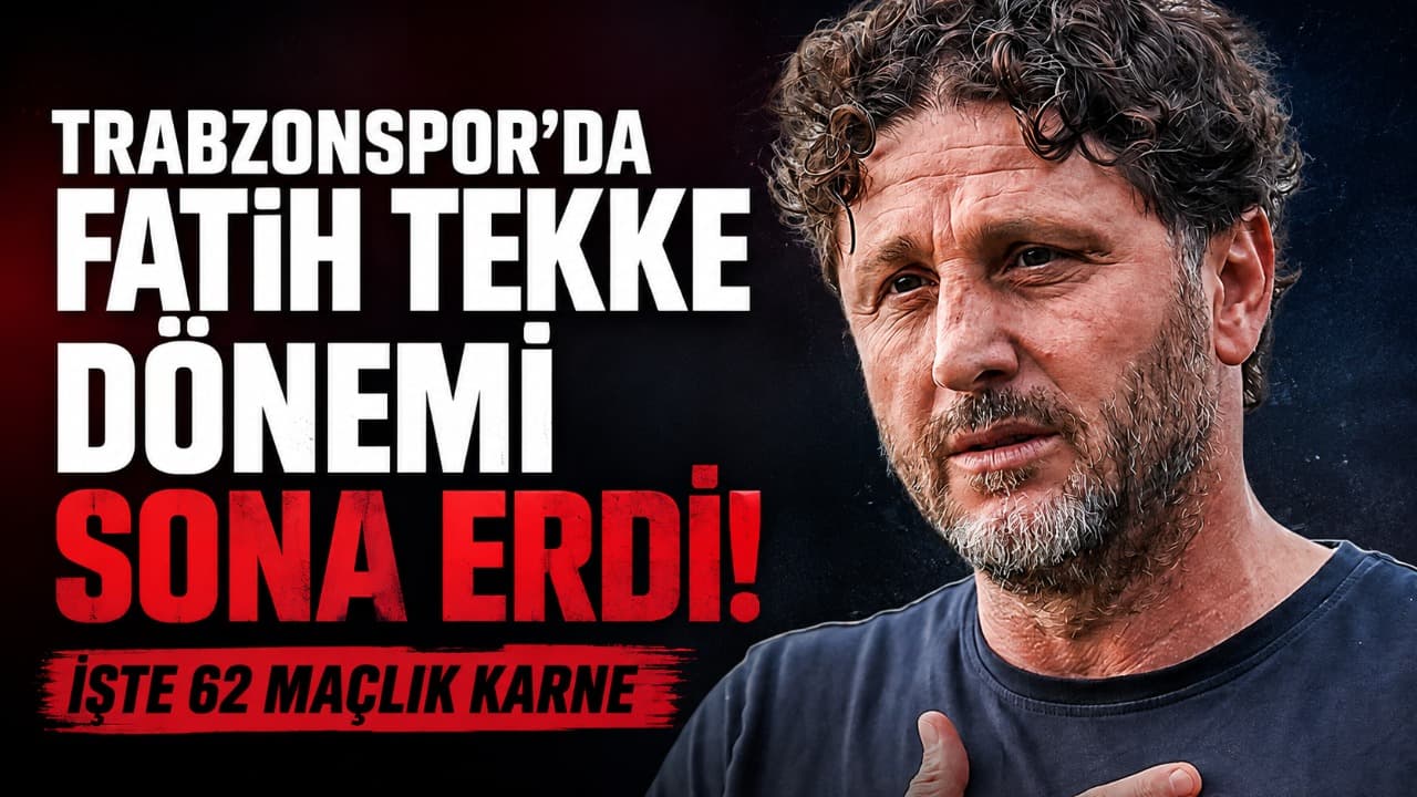 Trabzonspor'da Fatih Tekke ile yollar ayrıldı; 62 maçlık performans açıklandı