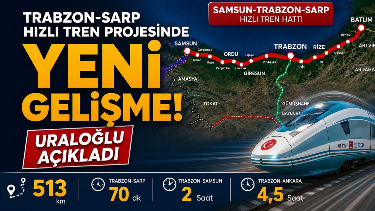 Trabzon-Sarp hızlı tren hattı için proje çalışmaları başladı, yapım aşamasına geçilecek