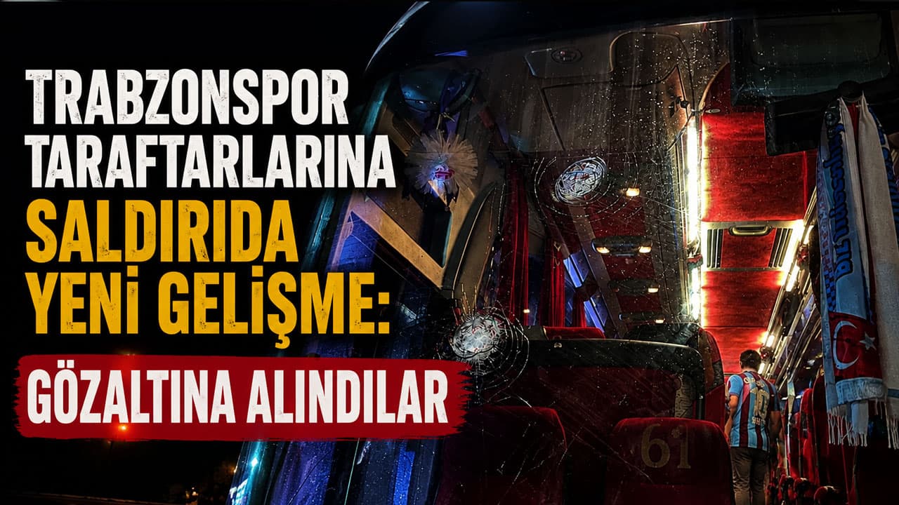 Ergani'de Trabzonspor taraftarlarını taşıyan otobüse taşlı saldırı: 7 kişi gözaltında