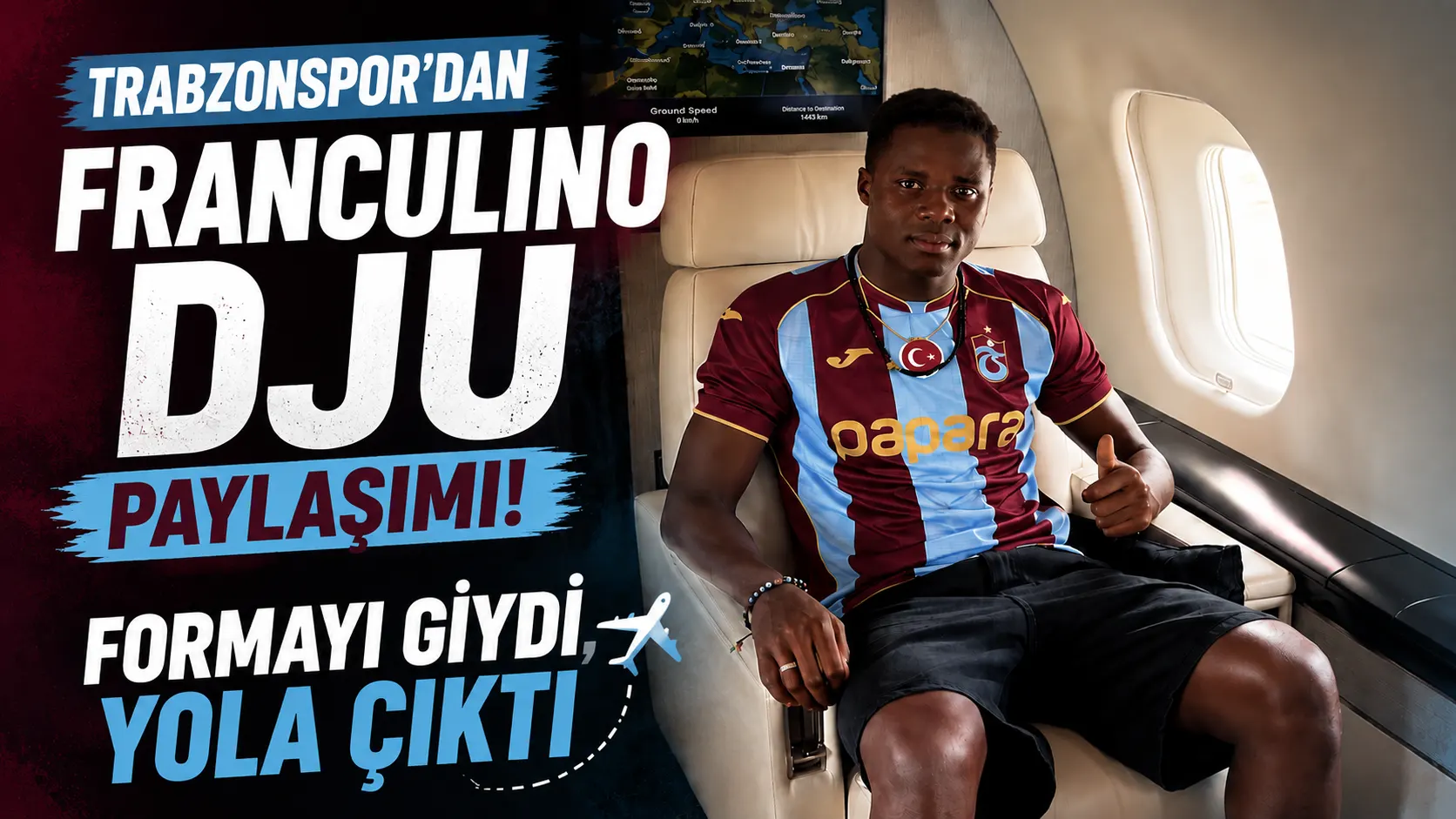 Franculino Dju, bordo-mavili formayla Trabzon’a hareket etti