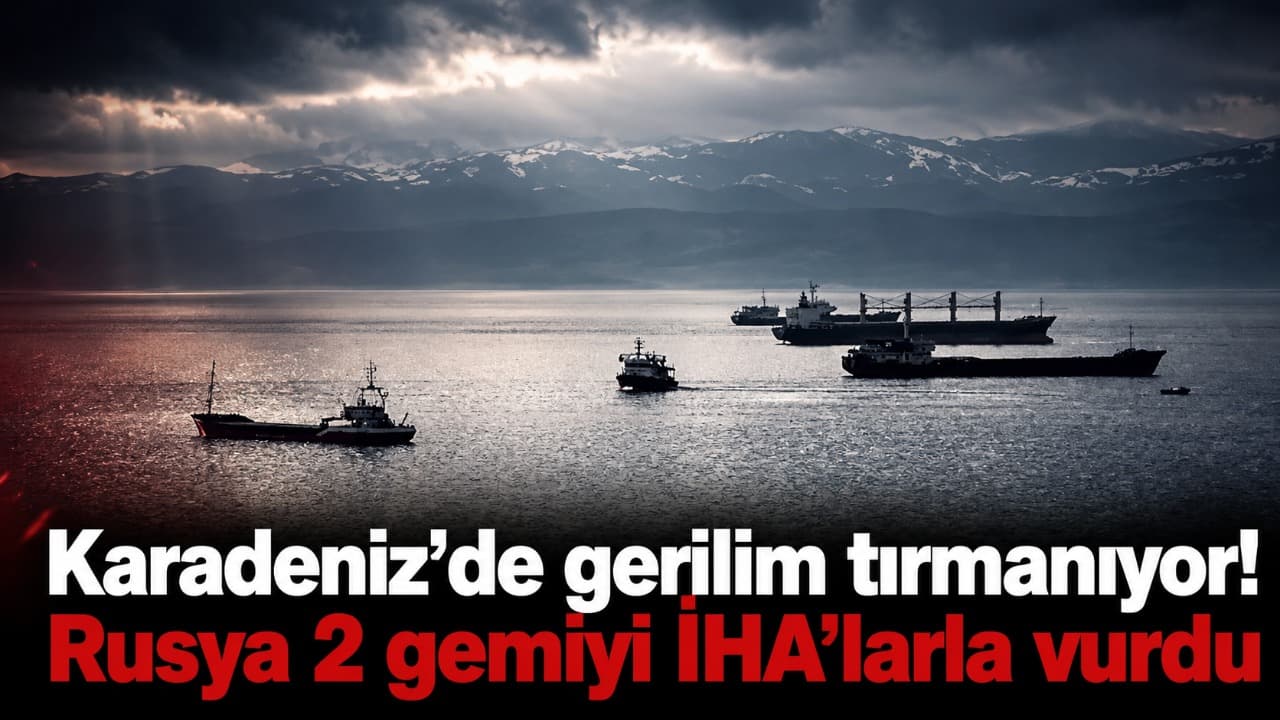 Karadeniz'de operasyon: Rusya 2 ticari gemiyi İHA'larla hedef aldı