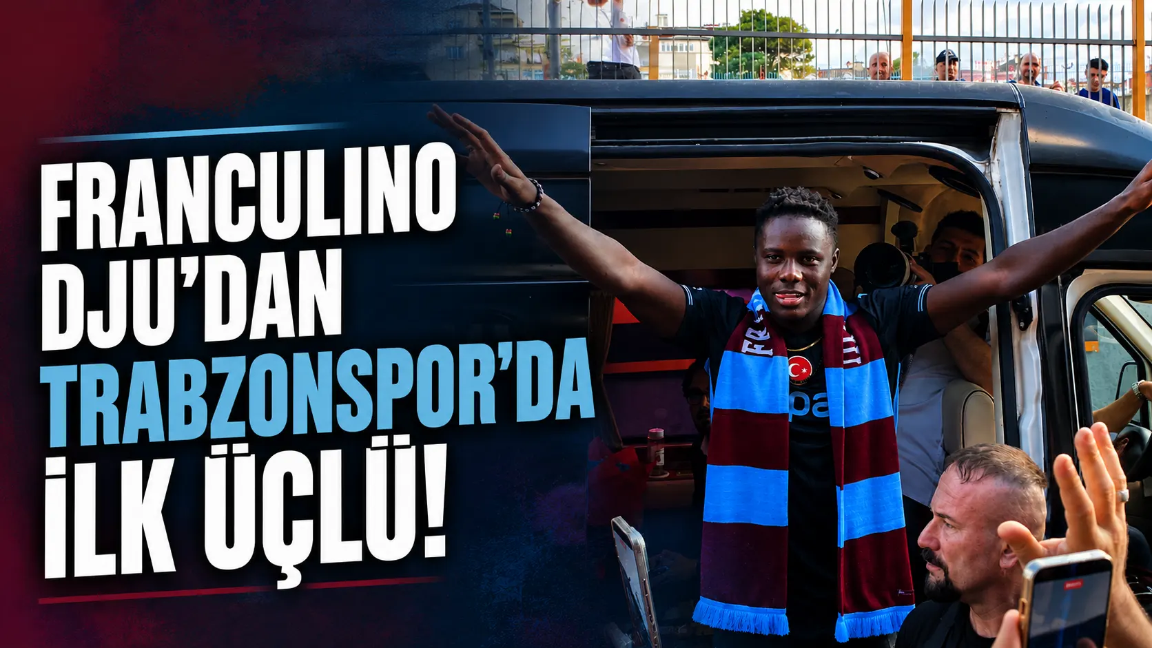 Franculino Dju, Trabzon’da taraftarla ilk üçlü sevincini paylaştı