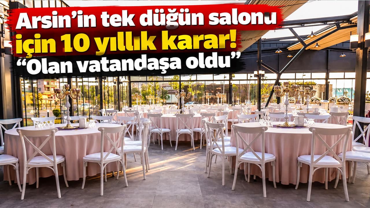 Arsin Sahil Parkı'ndaki salon 10 yıllığına kiralandı