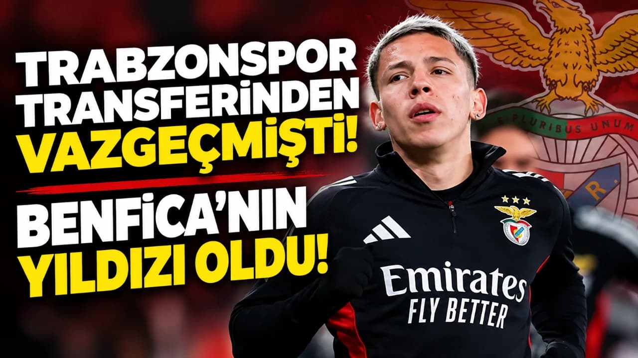 Trabzonspor’un vazgeçtiği Prestianni, Benfica formasıyla parladı