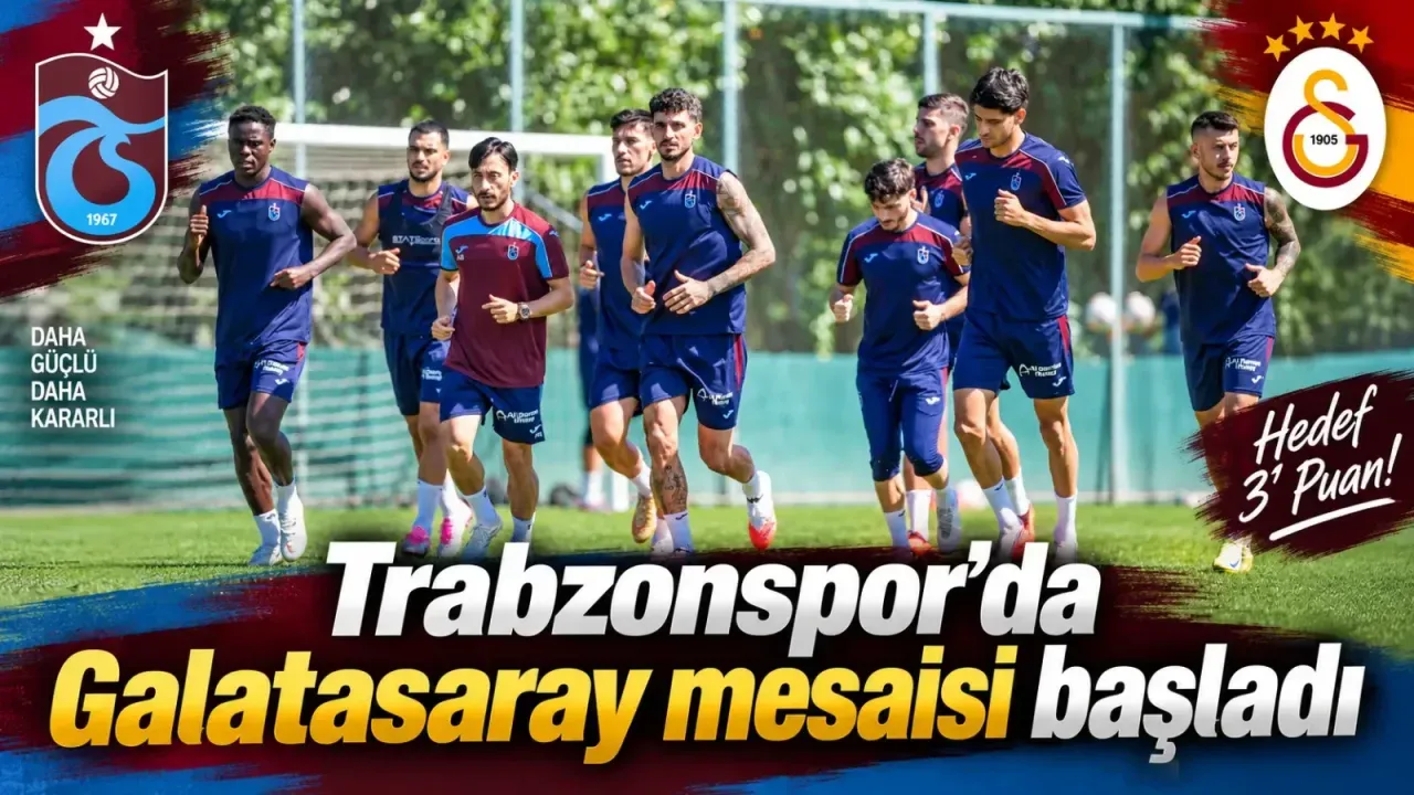 Trabzonspor, Galatasaray maçı hazırlıklarına Mehmet Ali Yılmaz Tesisleri’nde başladı