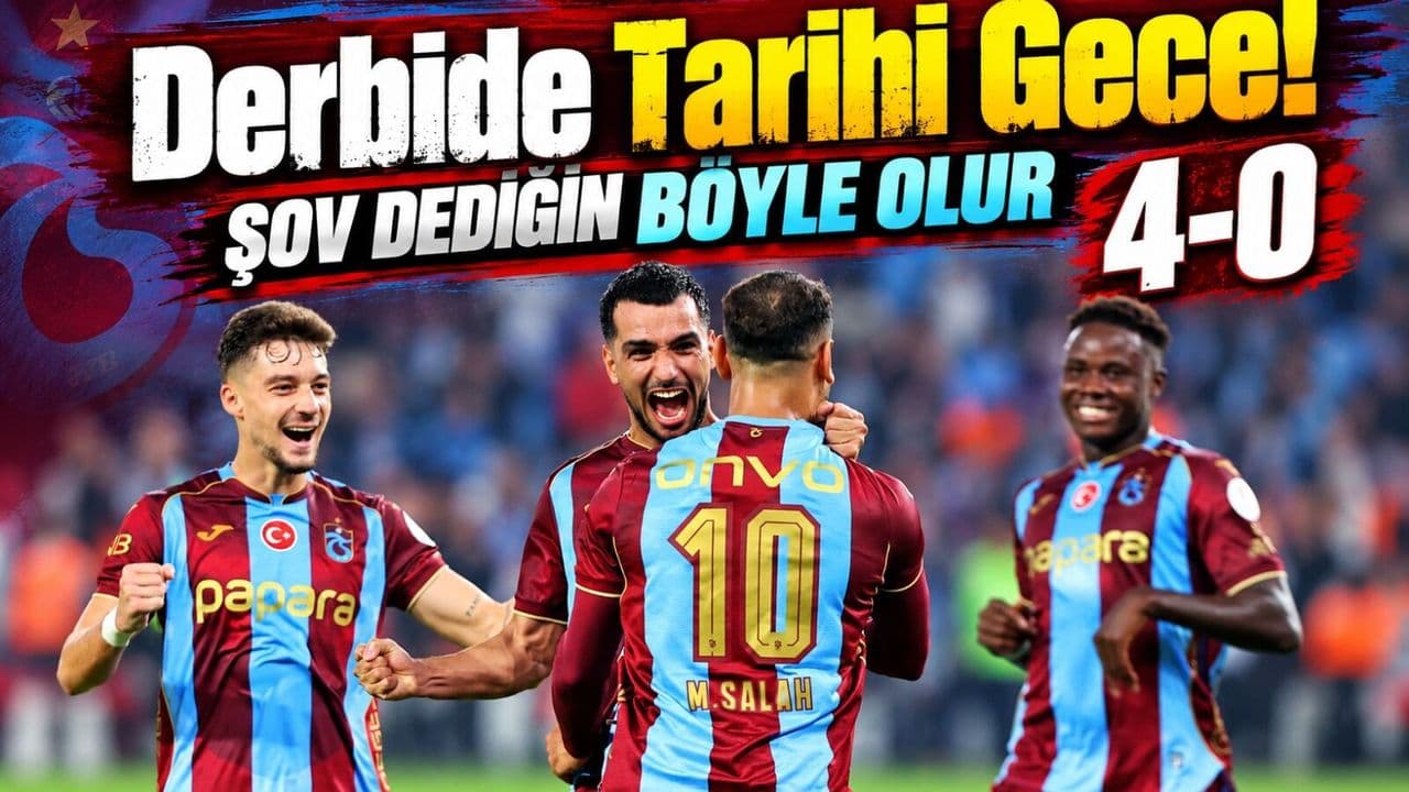 Trabzonspor, Papara Park’ta Galatasaray’ı 4-0 yenip derbiyi rahatlattı
