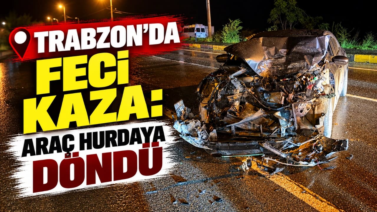 Akçaabat’ta otomobil minibüse arkadan çarptı