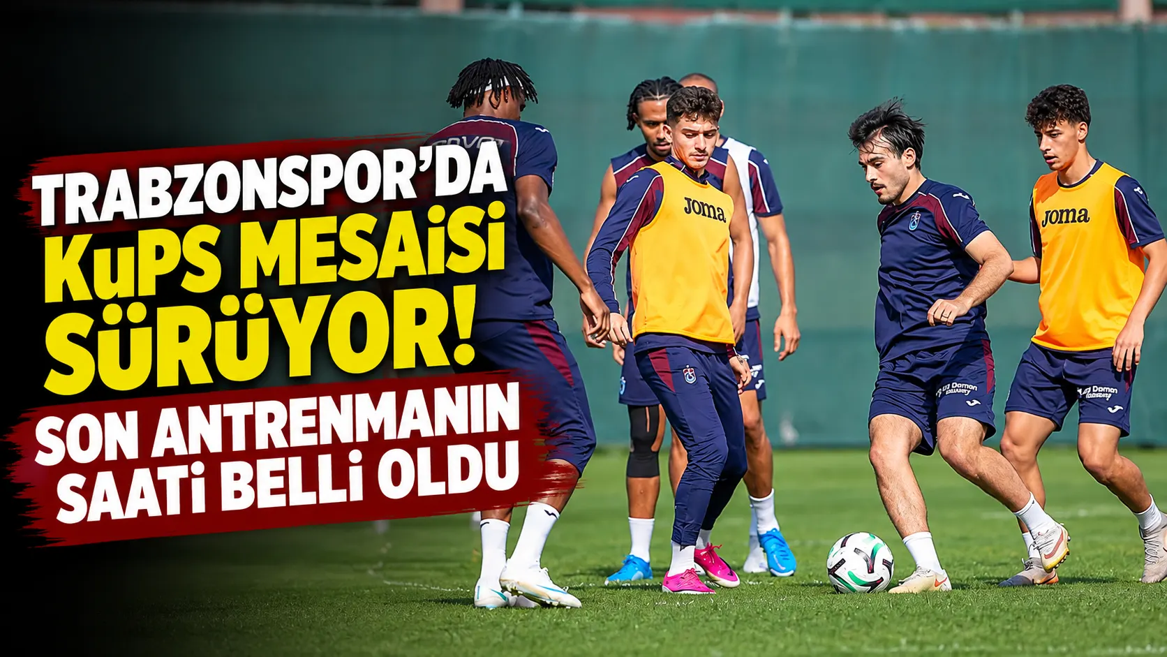 Trabzonspor, KuPS maçı öncesi taktik çalışmasını tamamladı; son prova yarın akşam
