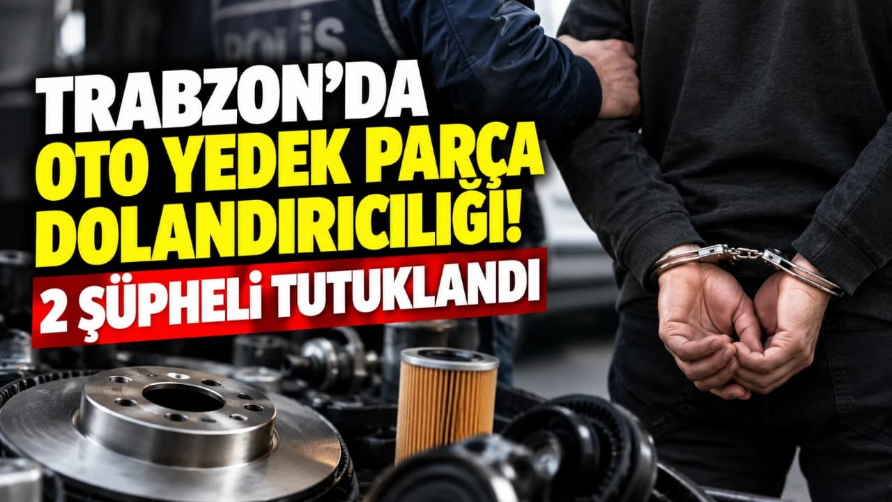 Trabzon merkezli oto yedek parça dolandırıcılığında 2 tutuklama