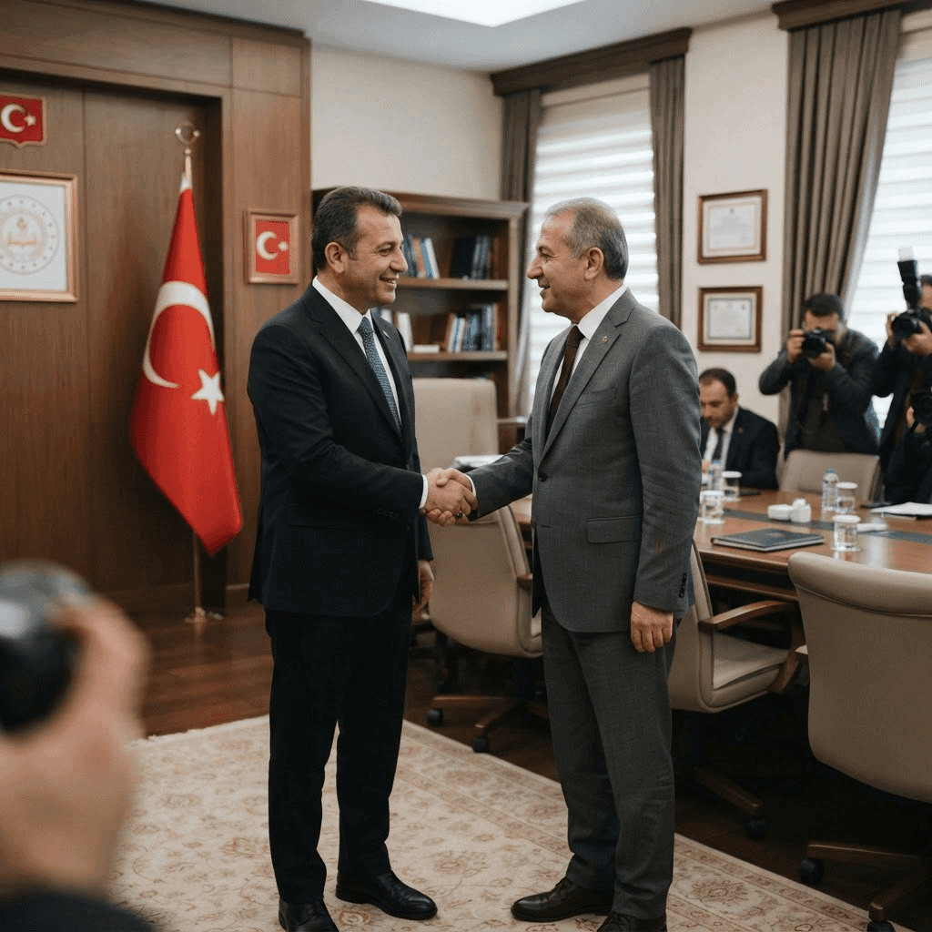 Belediye başkanından komşu ilçeye protokol ziyareti