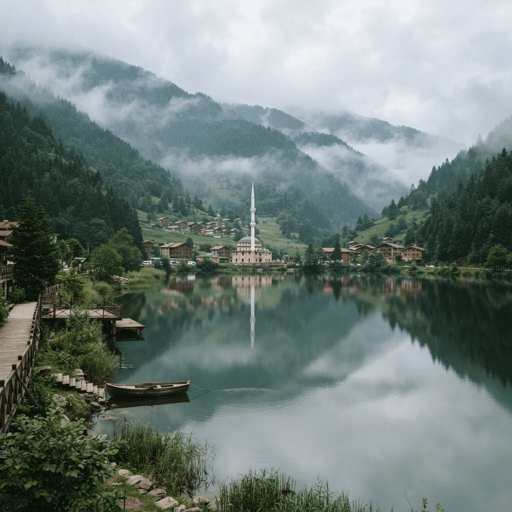 Uzungöl'de sonbahar güzelliği göz kamaştırıyor