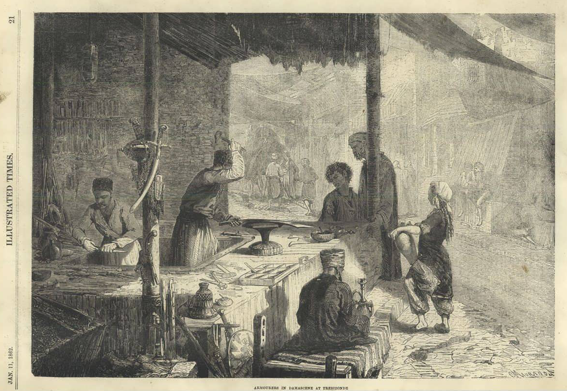 Armourers in damascene at Trebizonde Illustrated Times