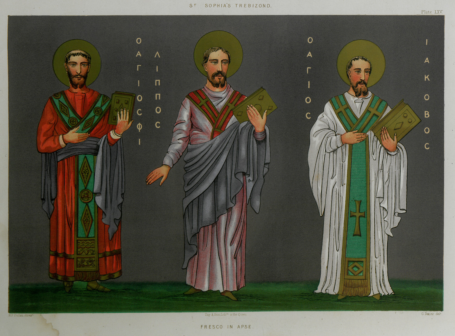 St Sophia's, Trebizond Fresco in apse Texier Charles