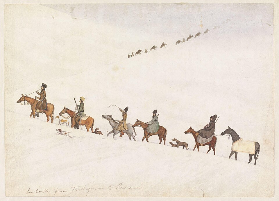 Watercolour, `En Route, Trebizond to Persia', , by Godfrey Thomas Vigne FRGS