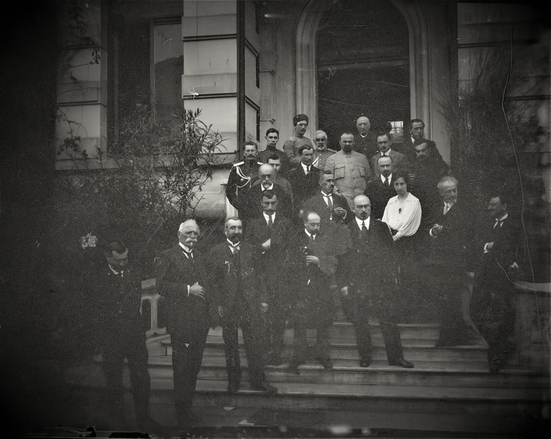 Mammad Hasan Hajinski, Akbar Agha Sheikhulislamov and Khalil Bey Khasmammadov Trabzon conf