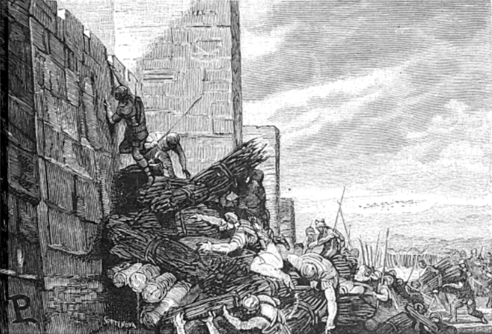 Lodovico Pogliaghi Goths attacking Trebizond,