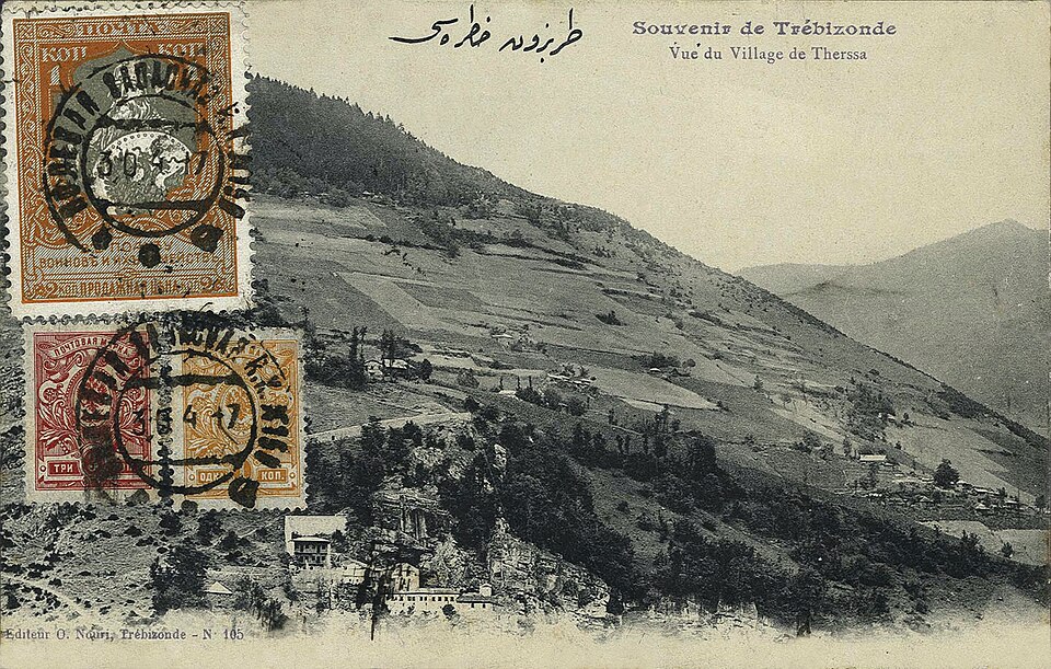 View of the village of Therssa in Trebizond