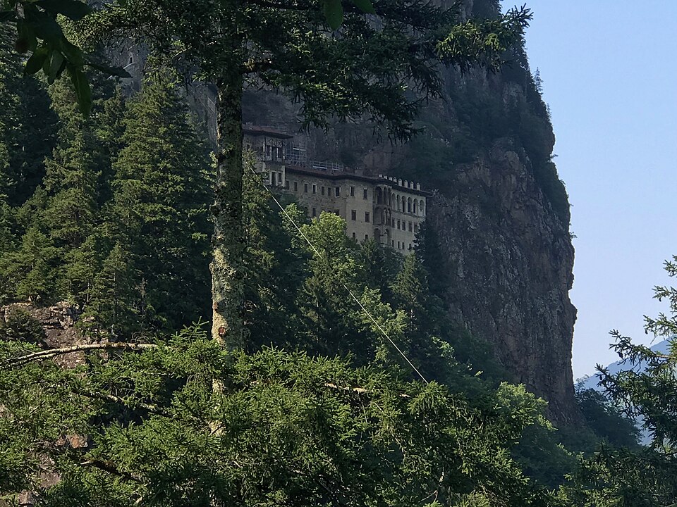 Sumela Monastery as seen from a distance
