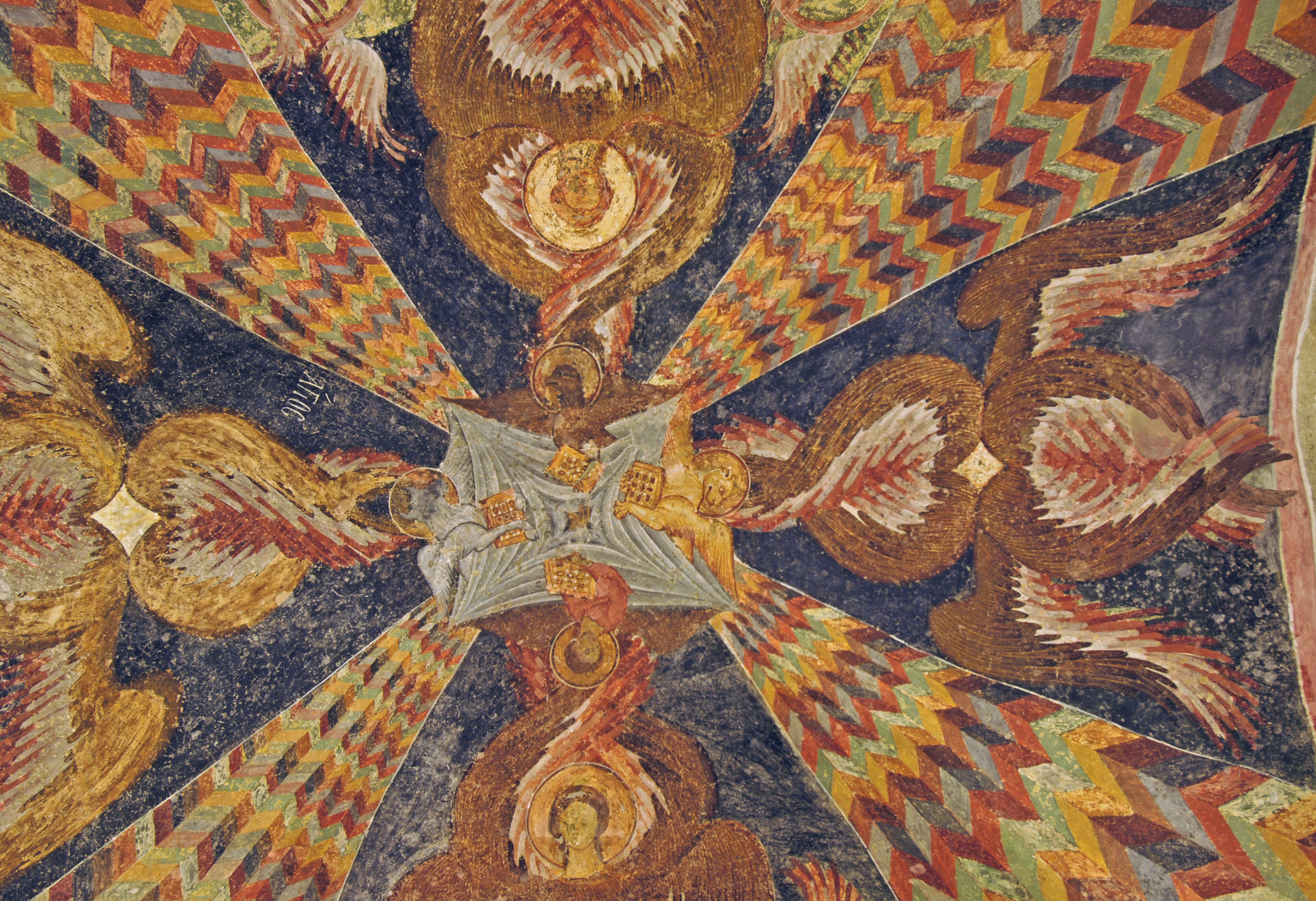 Trabzon Hagia Sophia Evangelists' fresco panorama